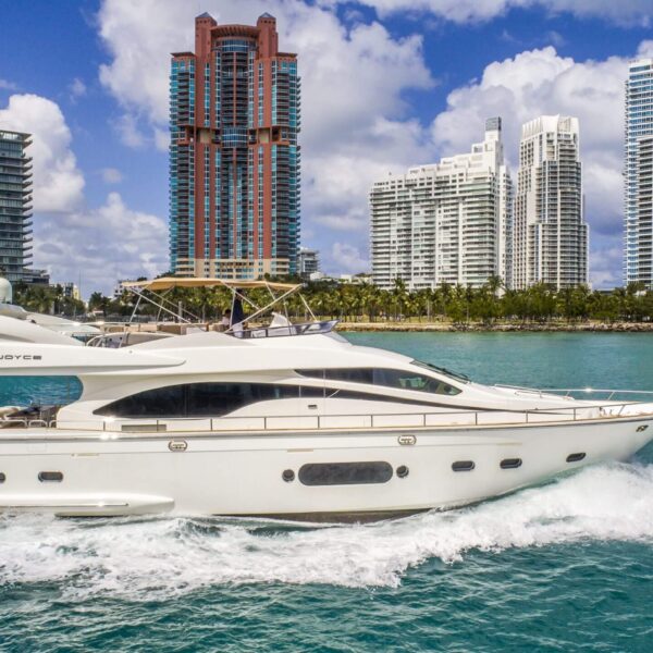 84' Joyce Flybridge includes Jetski